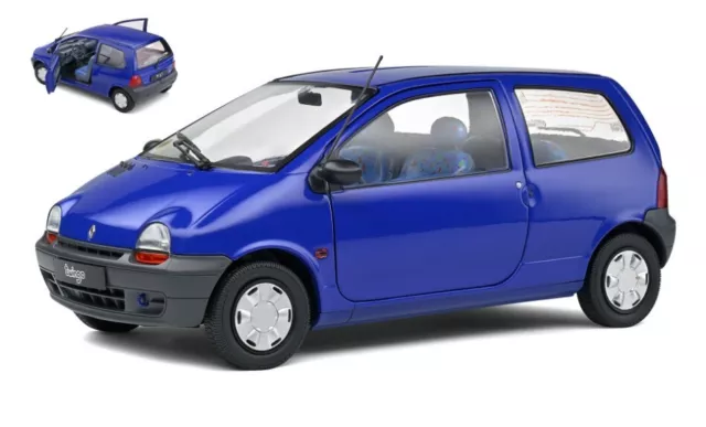 Miniature voiture auto 1:18 solido Renault Twingo MK1 Bleu Modélisme Static