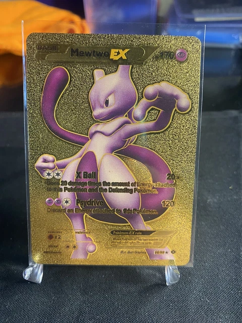 Mewtwo EX 98/99 HP170 - Gold Foil Fan Art Pokemon Card