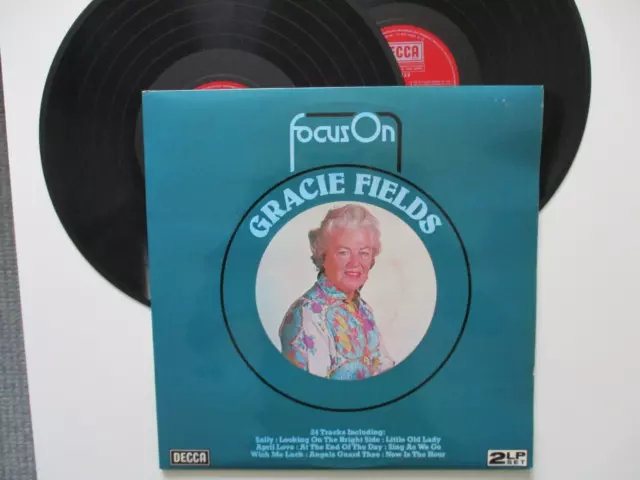 Lp - Gracie Fields - Focus On / 2 Lp Set Decca " Washed " Top Zustand