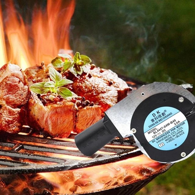 Elektrischer BBQ Ventilator Tragbar - Grill Gebläse Für Holzkohle Mit D-Batterie