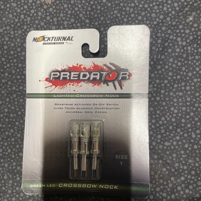 Nockturnal Lighted Nocks Predator Green Lighted Crossbow Nock Size 1