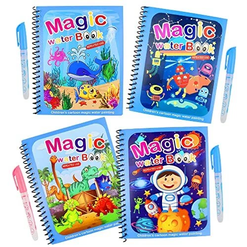 2 Pièces Livre de Dessin de l'eau, Livre de Coloriage a L'eau, Livre 2 Pièces Livre de Dessin de l'eau, Livre de Coloriage a L'eau, Livre