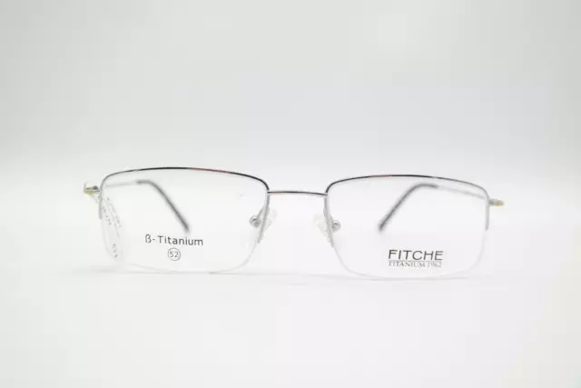 Fitche NT 3003 Titanium Silber Gold Halbrand Brille Brillengestell Neu