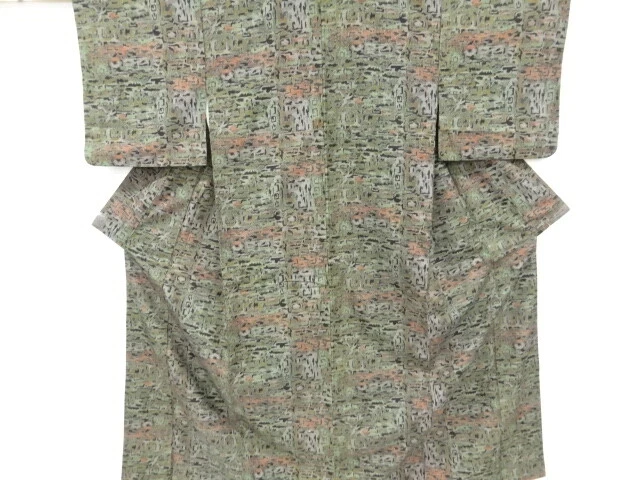 6835582: Japanese Kimono / Vintage Omeshi Kimono / Nishijin-Ori / Woven Abstract