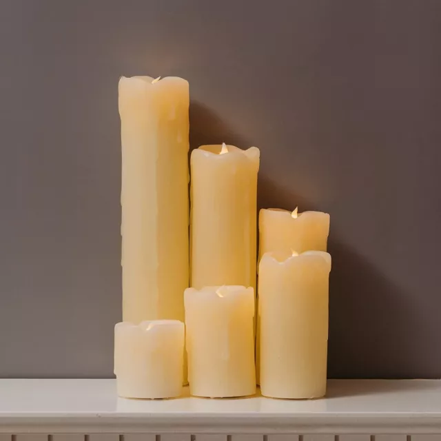 6-Piece Flameless Candle Set – Flickering LED Candles with Wax Drip Effect