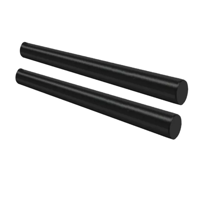 Acetal Plastic Rod 1-1/2" Diameter 12" Length Round Opaque Black 2 Pack-Delrin
