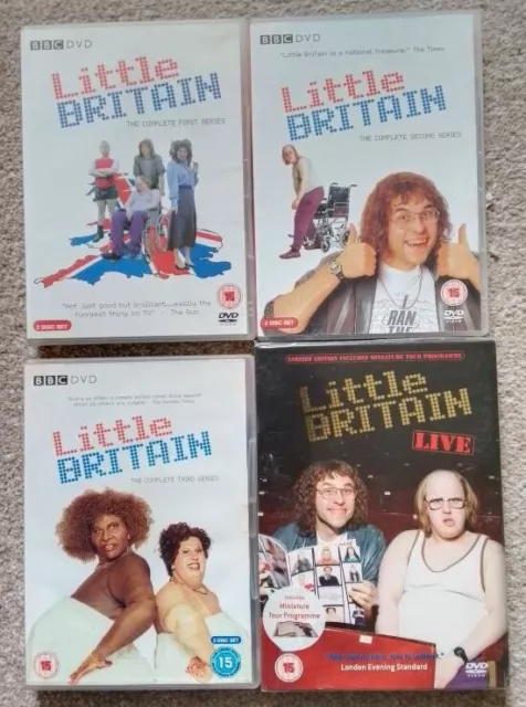 LITTLE BRITAIN DVD SET - Complete Series - 1+2+3 + Live - Brand New & Sealed