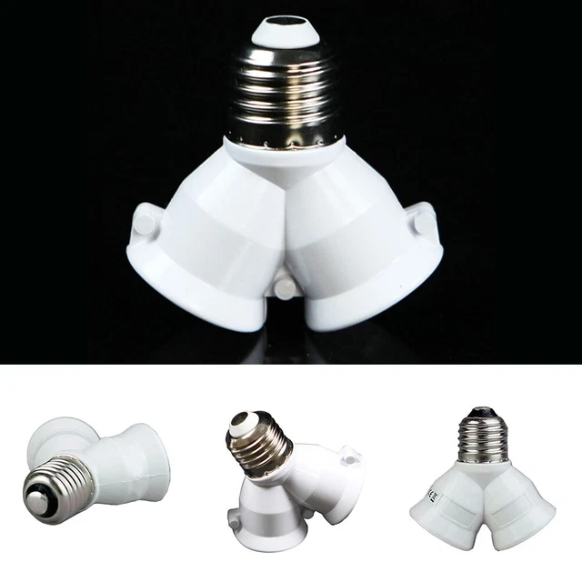 Adaptateur Douille E17 Vers E26/E27 - Lot De 3, Blanc - Pour Convertir Vieilles Douilles En Support Ampoules Standards - PBT Ignifuge, Cuivre