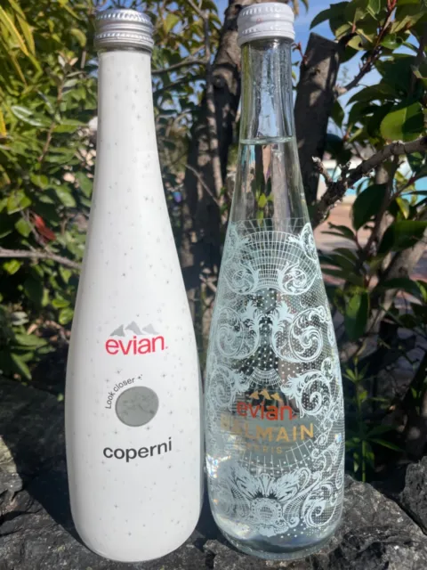 2 Bouteilles Evian 2022-2023 Balmain Et Coperni Neuves Et Pleines