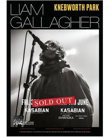 liam gallagher knebworth x1 ticket Saturday June 4th