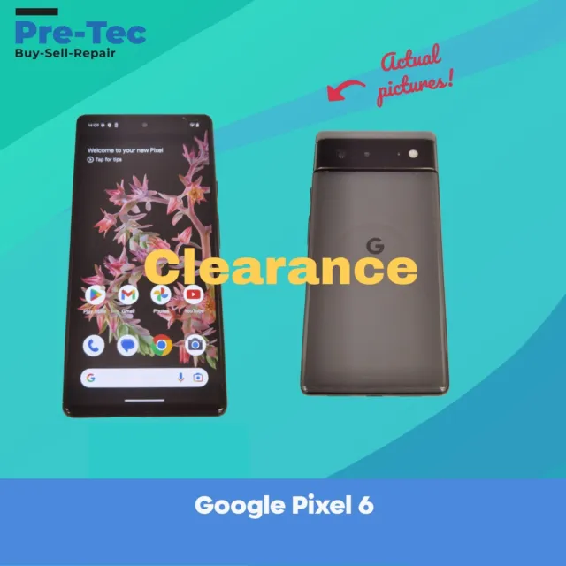 Clearance Google Pixel 6 - 128GB - Stormy Black (Unlocked) Android