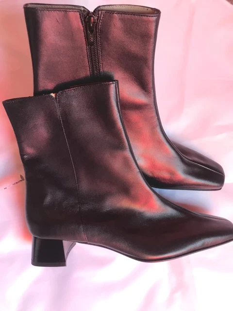 bottines noires femme en cuir noir, pied etroit, taille 37