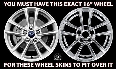 4 CHROME 15-18 Ford Focus SE 16" Wheel Covers Rim Skins Hub Caps fit Alloy Rims 2