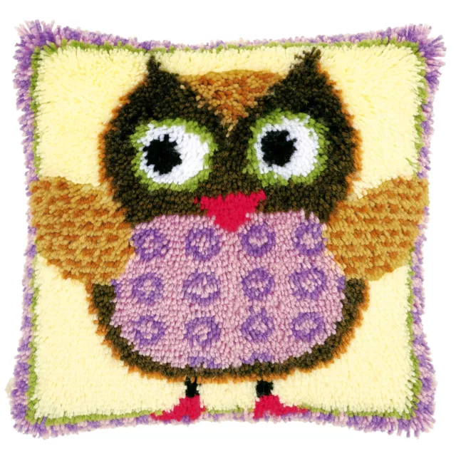 Vervaco ~ Cushion Latch Hook Kit ~ Miss Owl