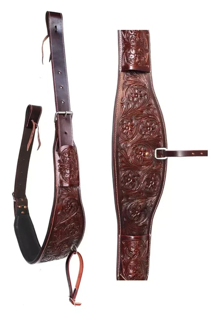 Selle Western En Cuir Premium Pour Course De Tonneaux - Taille 15 Pouces - Rose/Marron