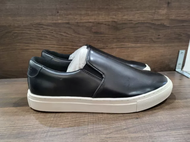Calvin Klein Men's Ansly Slip-On Sneakers Black Leather 10M New
