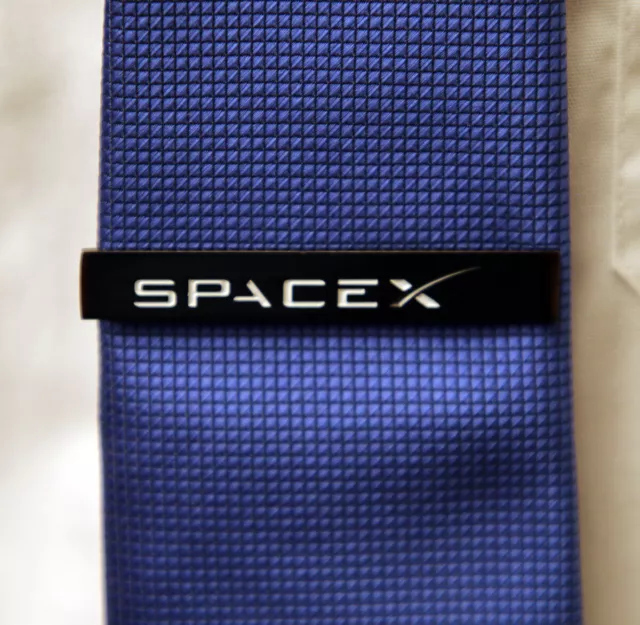 Tiebar SPACEX black Tie Clip / Tie Clasp / Tie Bar