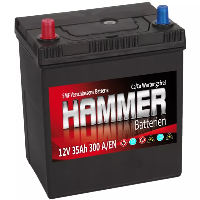 Autobatterie HAMMER 12V 100Ah Starterbatterie WARTUNGSFREI TOP