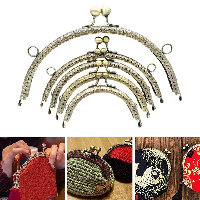 Bag Hardware Purse Clasp Frame Metal Bag Kiss Clasp Lock  DIY Craft