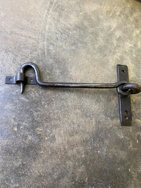 Ancien crochet 33 cm en fer forgé pour porte volet grille,ferrure