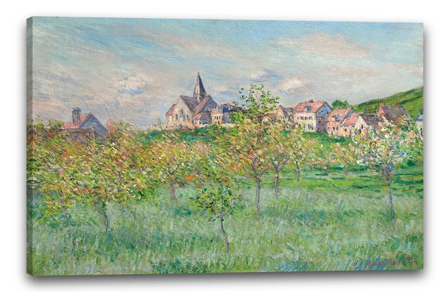 Tableau Imprimé Claude Monet 'Le Jardin D'Iris à Giverny' - Style Impressionniste, Prêt à Accrocher