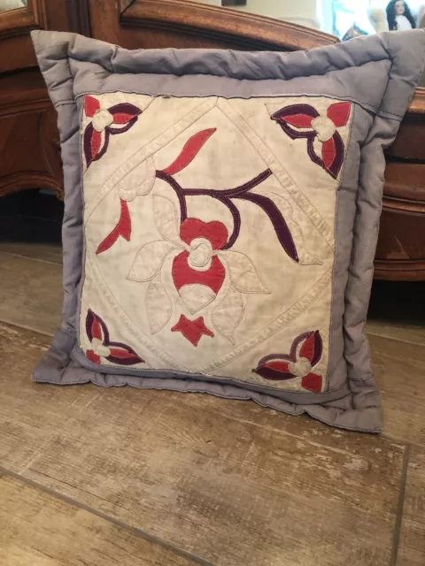 Gorgeous Lavender Antique Pillow Vintage Made From Antique Quilt