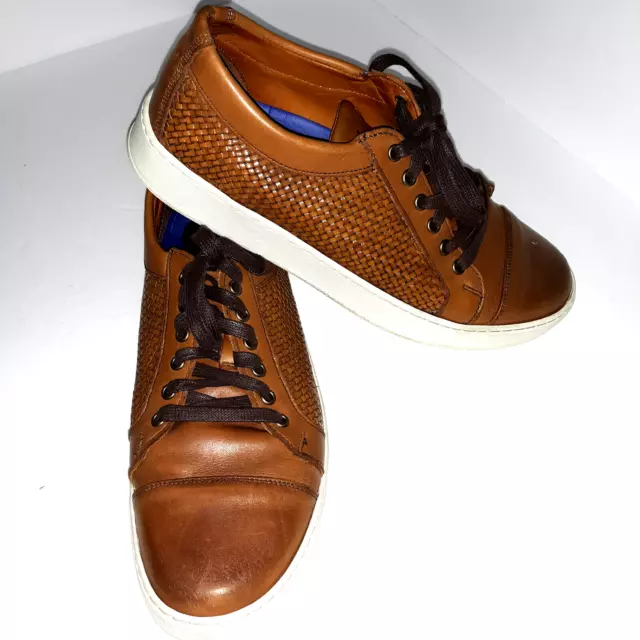 Allen Edmonds Woven Leather Shoes Mens Sz 9 Lace Up Sneaker Style Perth Derby