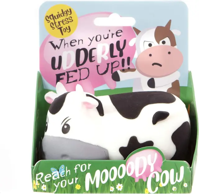 Juguetes de estrés Moody Cow | Bolas de estrés únicas para adultos y adolescentes gruñones - Ayuda