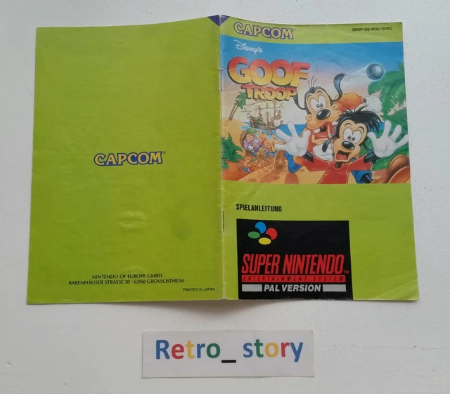 Super Nintendo SNES Goof Troop Notice / Instruction Manual - NOE