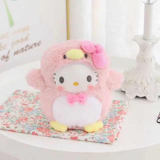 8" Cute Hello Kitty Cosplay Penguin Doll Toy Soft Plush Stuffed Toys Kids Gift