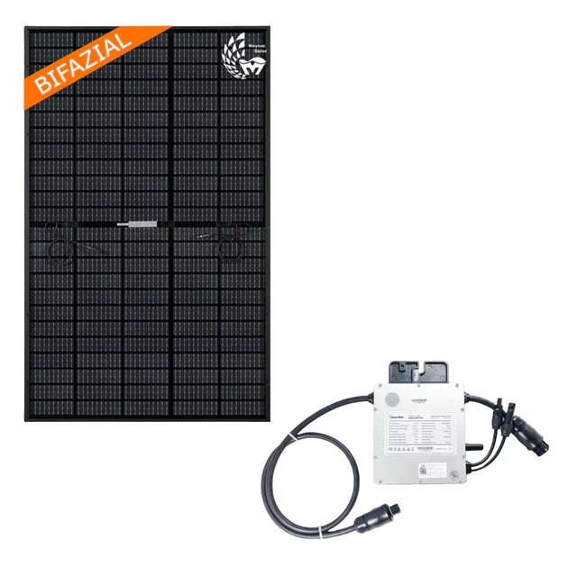 Central eléctrica balcón BIFAZIAL 400 W sistema completo enchufe fotovoltaico sistema solar