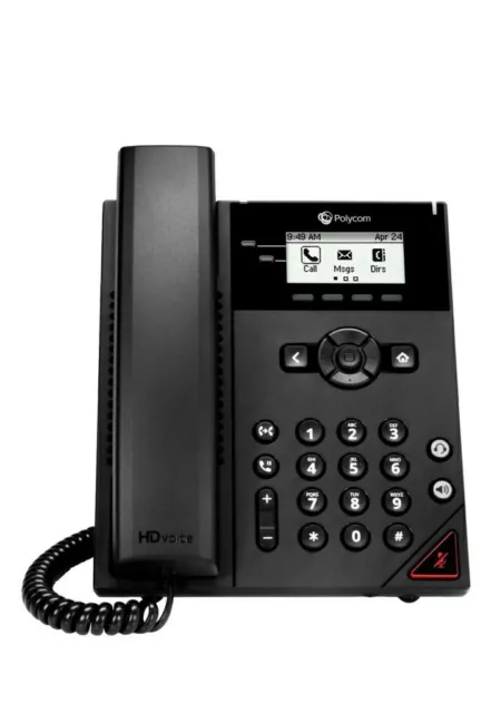 Teléfono de escritorio Polycom VVX 150 IP VOIP POE, totalmente nuevo, negro