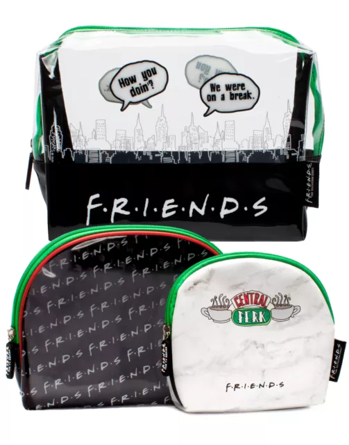 Friends Kosmetiktaschen 3 Schminktasche Mädchen Damen Central Perk Geschenk Einheitsgröße