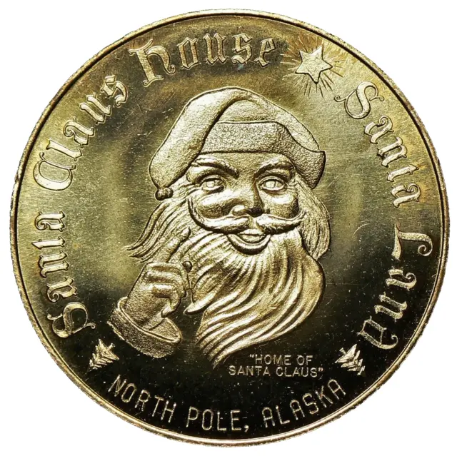 1965 North Pole Alaska Santa Clauss Dollar Trade Token #20957z