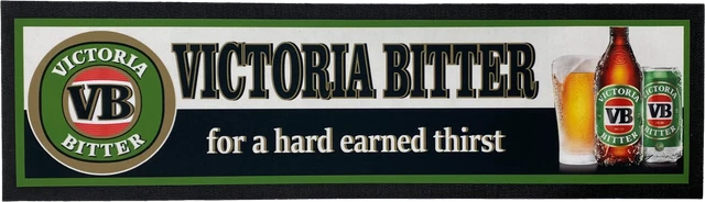 VB Victoria Bitter for a hard earned thirst Beer Bar Runner Mat Man Cave Gift