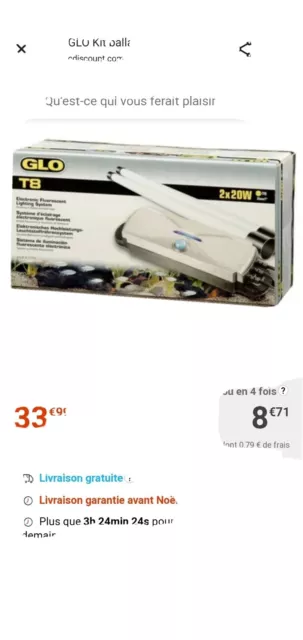 Ballast T8 GLO pour tubes fluorescents 2x20 watts Neuf expédition soignée