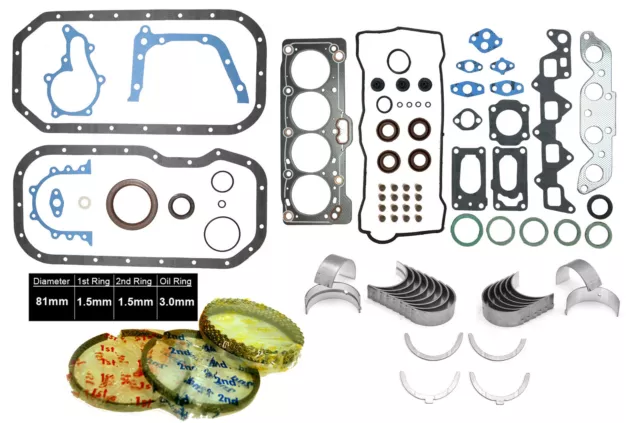 88-93 Toyota Corolla 1.6L 4AF 4AFE DOHC FULL SET ENGINE RE-RING KIT *NEW*