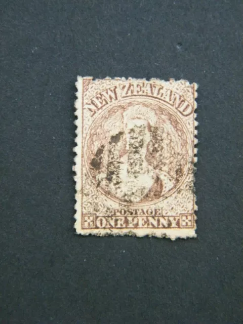 New Zealand QV 1871 - 1873 1d Brown Large Star WM, Perf 12 1/2