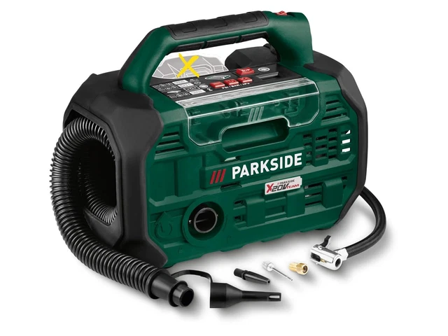 Compresseur Air 20V Parkside PKA 20-Li - Pompe à Gonfler Pneus Et Matelas Pneumatiques