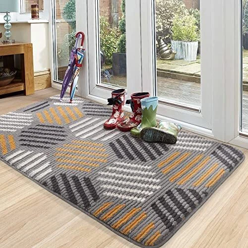 Indoor Door Mat,Super Absorbent Rugs for Entryway Front Door Mat, Non...
