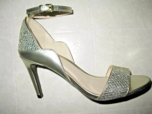 NIB ~COLE HAAN Women's Grace Grand Sandal 5 B ~Gold/Silver Glitter LEATHER SOLES