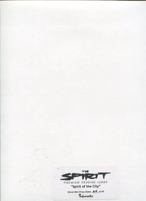 The Spirit ''Spirit Of The City'' Uncut Mini Press Sheet Ltd / 99