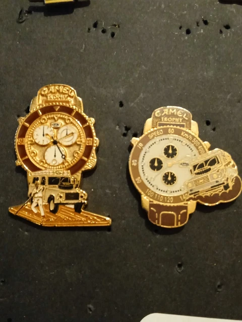 Pin's Rare Camel Trophy 4x4 - Montre Fond Argent - Zamac 2D - Occasion