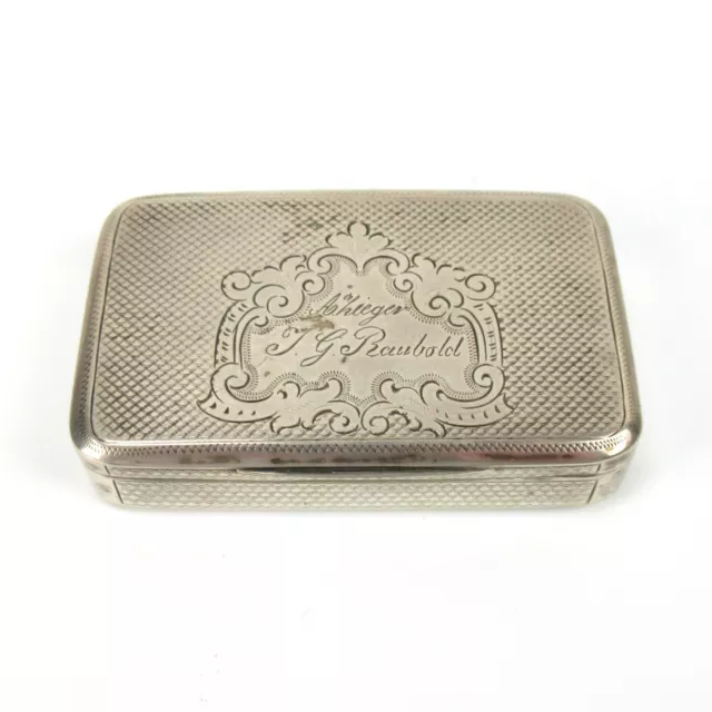 Uralte Dose aus 812er Silber 13 Lot Tabatiere 1865 Österreich Silver Snuff Box