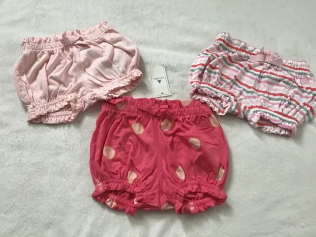 (3) Pairs of Baby Girl Shorts from Baby GAP, Size 0-3 Months, NWT