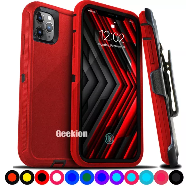 For iPhone 13 12 Mini 11 11 Pro Max Shockproof  Rugged Cover Case + Belt Clip