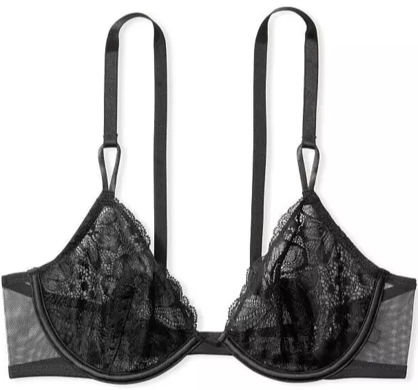 NEW Victoria's Secret Sexy Tee Unlined Demi Bra - Beige/Black Dot