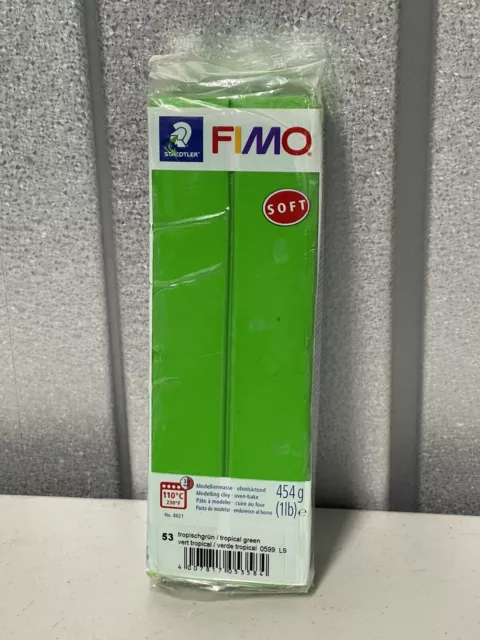 NEU FIMO SOFT 454G POLYMER MODELLIEROFEN BACKTON - tropisch grün