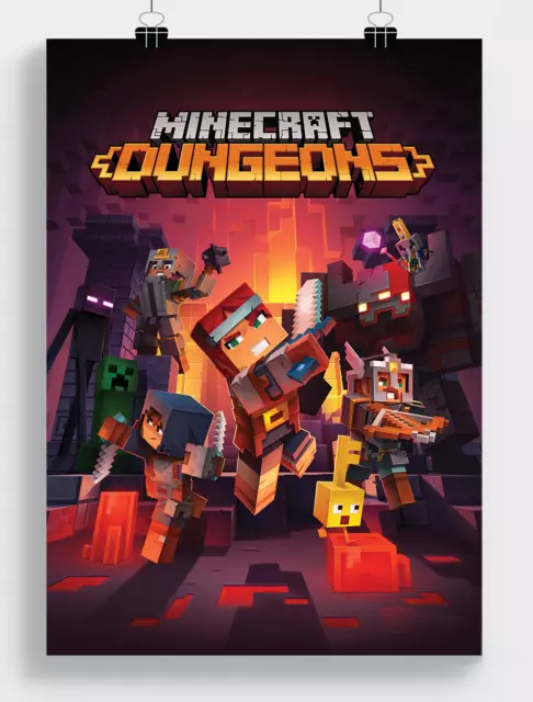 Minecraft Kids Gaming Poster A3 Printed on 260gsm Quality Paper - Free  Postage!