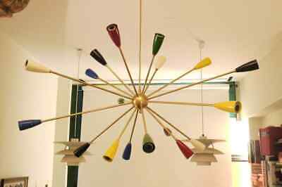 Multicolored 18 Arm Sputnik Brass Light Home Decorative Italian Brass Chandelier